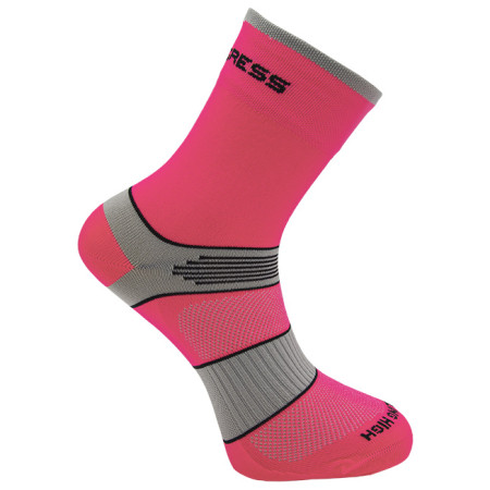 Socken Progress P CHS 8CF Cycling High grau/rosa