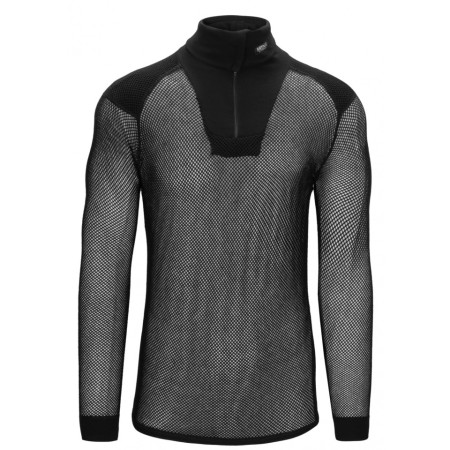 Herren-Rollkragenpullover Brynje of Norway Super Thermo Zip polo Shirt schwarz