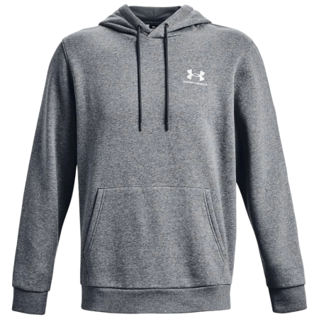 Herren-Sweatshirt Under Armour Essential Fleece Hoodie grau PitchGrayMediumHeather/White
