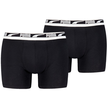 Herren-Boxershorts Puma Everyday Multi Logo Boxers 2P schwarz Black
