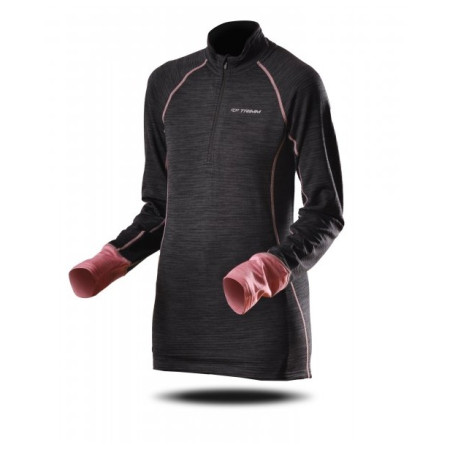Damen-Sweatshirt Trimm Clinic Lady grau/rosa grey melange/ pinky