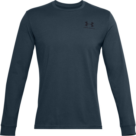T-Shirt Under Armour Sportstyle Left Chest LS blau MechanicBlue//Black