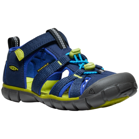 Kindersandalen Keen Seacamp II CNX JR blau/grün naval academy/chartreuse