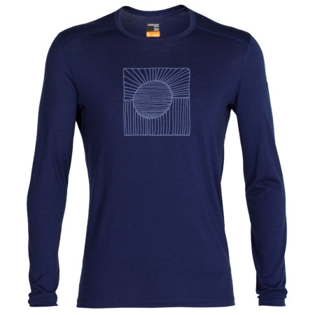Herren-T-Shirt Icebreaker 200 Oasis Ls Crewe Solar dunkelblau RoyalNavy