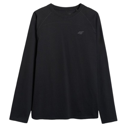 Herren-T-Shirt 4F Longsleeve M474 schwarz DEEP BLACK