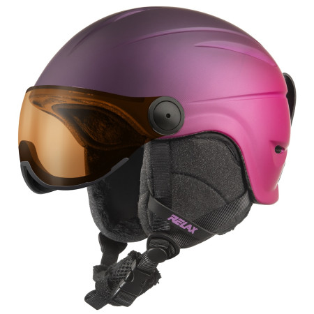 Kinder Skihelm Relax Twister Visor rosa fialová, růžová - metalická
