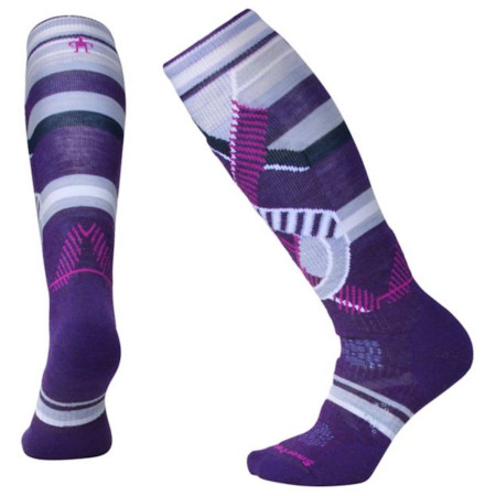 Damen-Kniestrümpfe Smartwool Phd Ski Medium Pattern Women`s lila MountainPurple