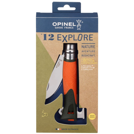 Messer Opinel VRI N°12 Inox Explore s odstraňovačem klíšťat