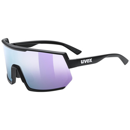 Sonnenbrille Uvex Sportstyle 235 schwarz/weiß Black Matt/Mir. Lavender