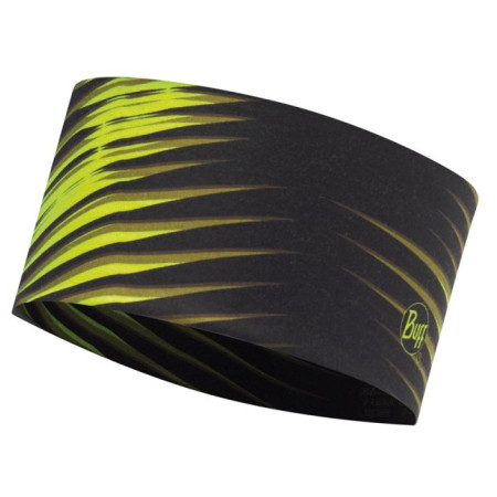 Stirnband Buff Coolnet UV+ Headband schwarz/gelb OpticalYellowFluor