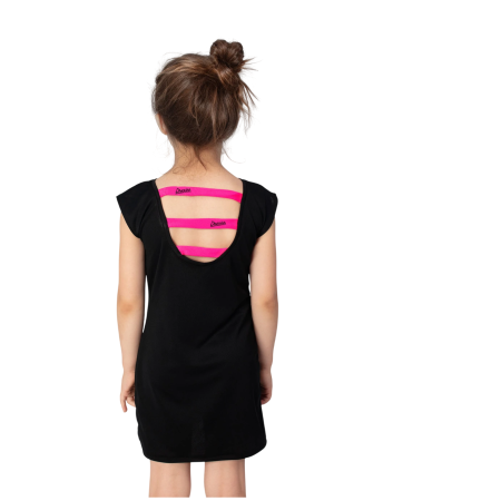 Kinderkleid Drexiss Black/Pink Coolmax