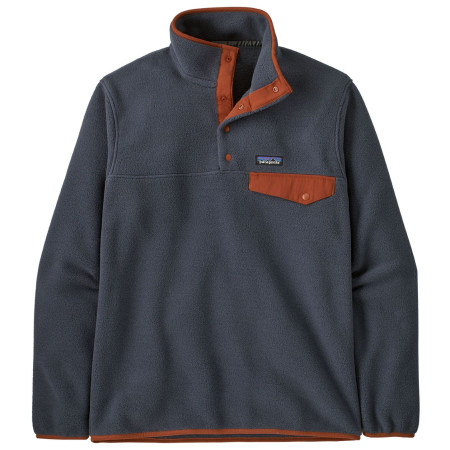Herren-Sweatshirt Patagonia M's LW Synch Snap-T P/O grau/blau Smolder Blue w/Burnished Red