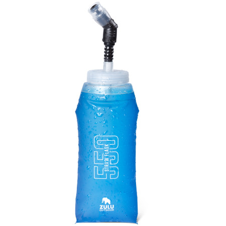 Wasser Faltflasche Zulu Straw Flask 550 blau blue
