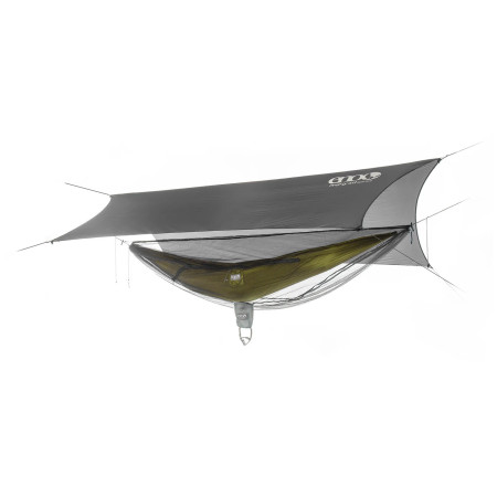 Hängematte-Set Eno SubLink Ultralight Hammock System grau/grün Grey Lichen