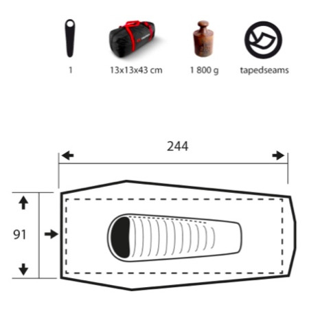 Wanderzelt Trimm Solo Sand