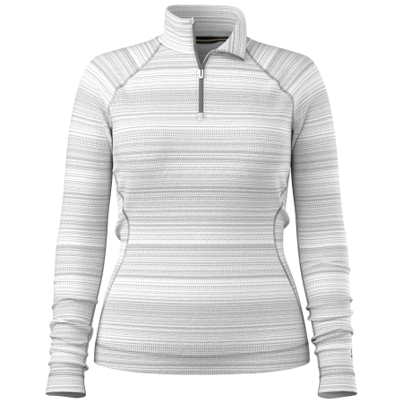 Damen-Funktionsshirt Smartwool W Classic Thermal Merino Base Layer 1/4 Zip grau LIGHT GRAY COLOR SHIFT