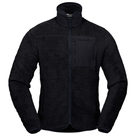 Herren-Sweatshirt Norrona femund warm3 Jacket schwarz Caviar Black