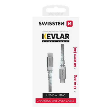 Kabel Swissten Kevlar USB C / USB C 1,5 m
