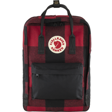 Rucksack Fjällräven Kånken Re-Wool Laptop 15" schwarz Redblack