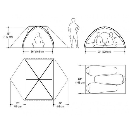 Ultraleichtes Zelt Marmot Tungsten UL 3P