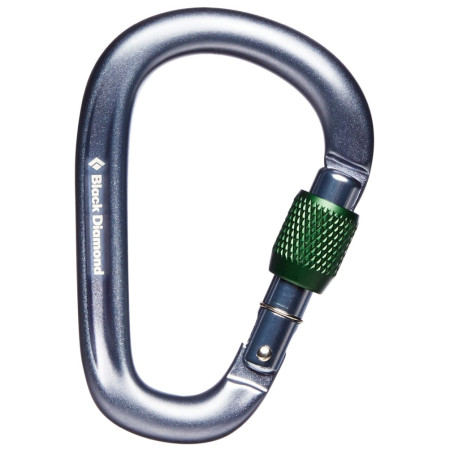 Karabiner Black Diamond Pearlock Screwgate grau gray