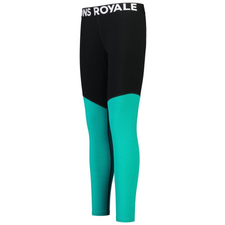 Damen-Leggings Mons Royale Cascade Merino Flex 200 Legging schwarz/blau Marina/Black