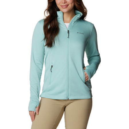 Damen-Sweatshirt Columbia W Park View Grid Fleece Full Zip hellblau Aqua Haze Heather