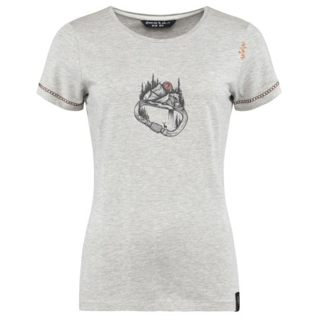 Damen-Funktionsshirt Chillaz Saile Carabiner Forest hellgrau Grey Melange