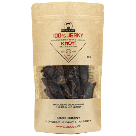 Trockenfleisch Usušil & Syn Krůtí se zázvorem 50 g braun