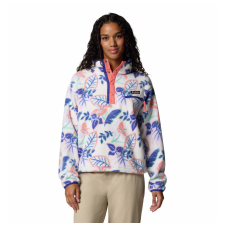 Damen-Sweatshirt Columbia Helvetia™ II Printed Cropped Half Snap weiß/blau Sea Salt Pasteled Multi