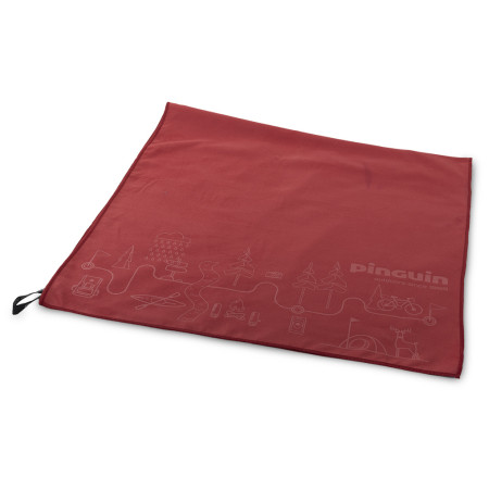 Handtuch Pinguin Micro Towel Map M rot Red