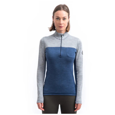 Damen-Funktionsshirt Sensor Merino Bold langärmelig, Reißverschluss