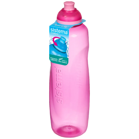 Flasche Sistema Helix Squeeze Twist ‘n’ Sip 600 ml rosa