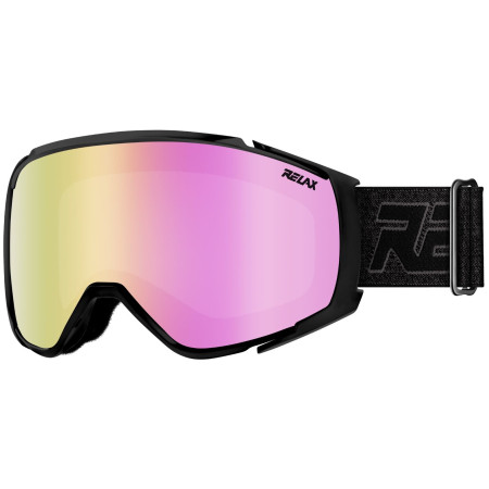 Skibrille Relax Skyline schwarz/rosa