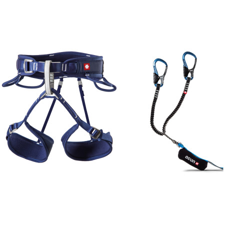 Klettersteigset Ocún Via Ferrata Twist Tech Captur Pro Swivel Set blau Blue Marine