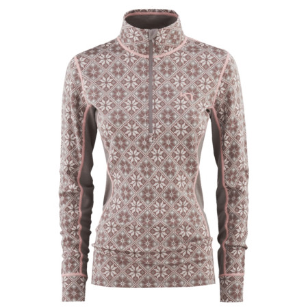Damen-Funktionsshirt Kari Traa Rose Half Zip hellbraun Taupe
