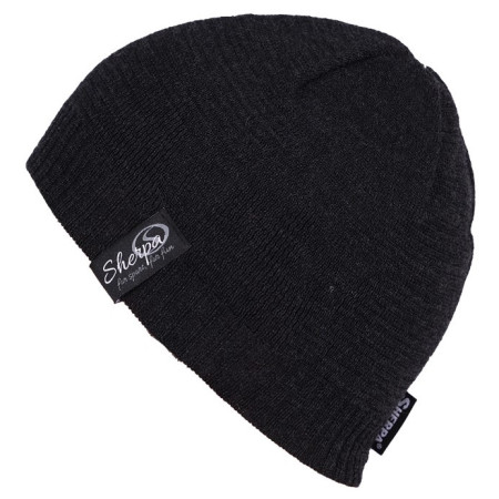 Wintermütze Sherpa Janus II Merino schwarz mel black