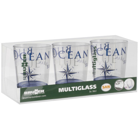 Set Gläser Brunner Set Multiglass Blue Ocean SAN - 3 Stk.