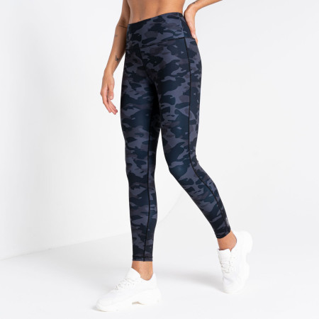 Damen-Leggings Dare 2b Influential Tight blau/schwarz Black Camo