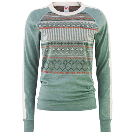 Damen-T-Shirt Kari Traa Tuva Longsleeve grün/grau Sage