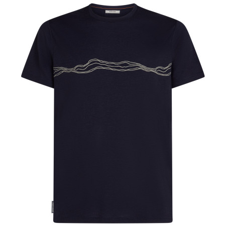 Herren T-Shirt Icebreaker Men Merino 150 Tech Lite SS Tee Mountain Pulse dunkelblau Midnight Navy