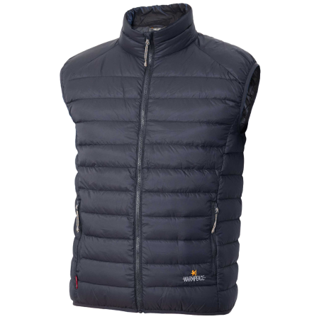 Herren-Daunenweste Warmpeace Drake schwarz Raven Black
