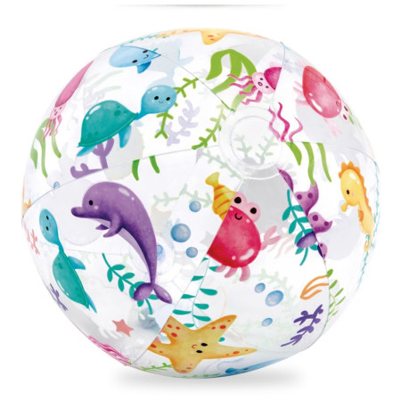 Aufblasbarer Ball Intex Lively Print Balls 59040NP weiß/lila