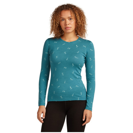 Damen-Funktionsshirt Icebreaker Women Merino 200 Oasis LS Crewe Snow Day