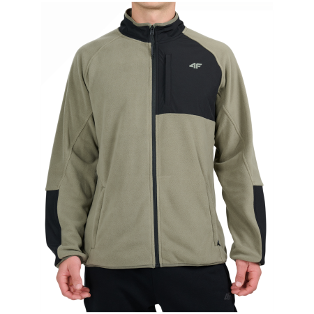 Herren-Sweatshirt 4F Fleece M480 khaki/schwarz Khaki