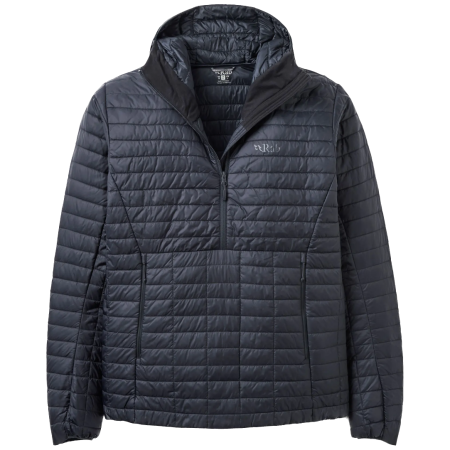 Herrenjacke Rab Microlighter Pullover Down Hoody schwarz