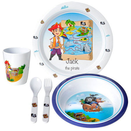 Kinder-Geschirrset Brunner Jack 3+ weiß