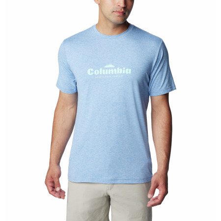 Herren-T-Shirt Columbia Kwick Hike™ Graphic Short Sleeve Tee hellblau Skyler Heather, Elevated High