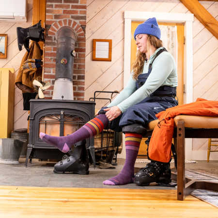 Damen-Kniestrümpfe Darn Tough Snowburst Otc Midweight With Cushion