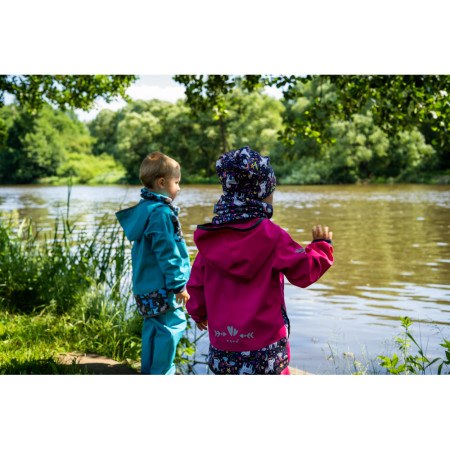 Kinder-Softshell-Jacke Unuo Vliesmuster